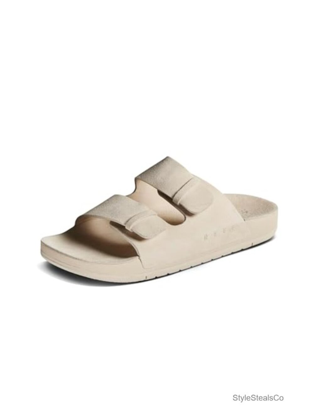 REEF Ojai Two Bar Leather Slide Sandal Arch Support